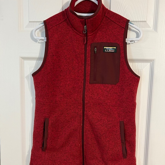 LLBean Sweater Fleece Long Vest - Picture 1 of 5